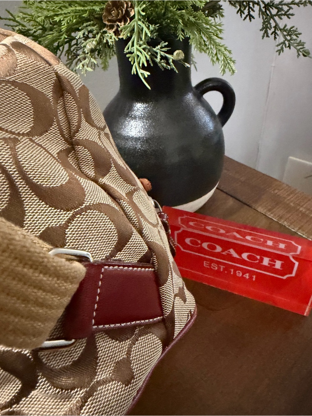 Coach Y2K Rare Signature Monogram & Suede Backpack - Picture 6 of 16